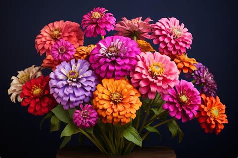  Zinnia Bouquet: A Vivid Symphony of Colors and Textures!